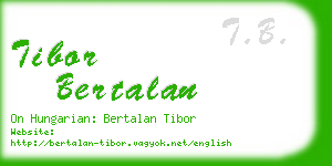 tibor bertalan business card